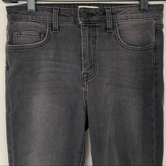 L’agence Audrina straight High Rise vintage black worn destruct Jeans - Picture 8 of 16